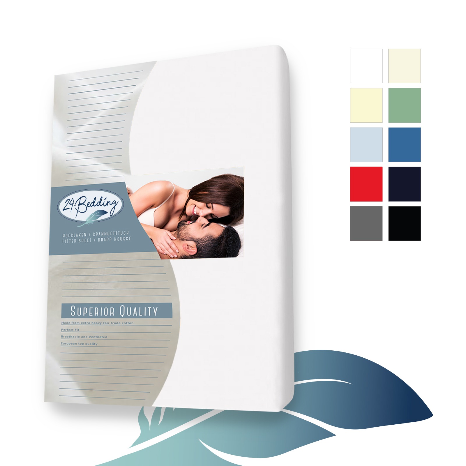 2-er pack!! Frottee Spannbettlaken Spannbetttuch 80 x 200 cm Weiß main product photo