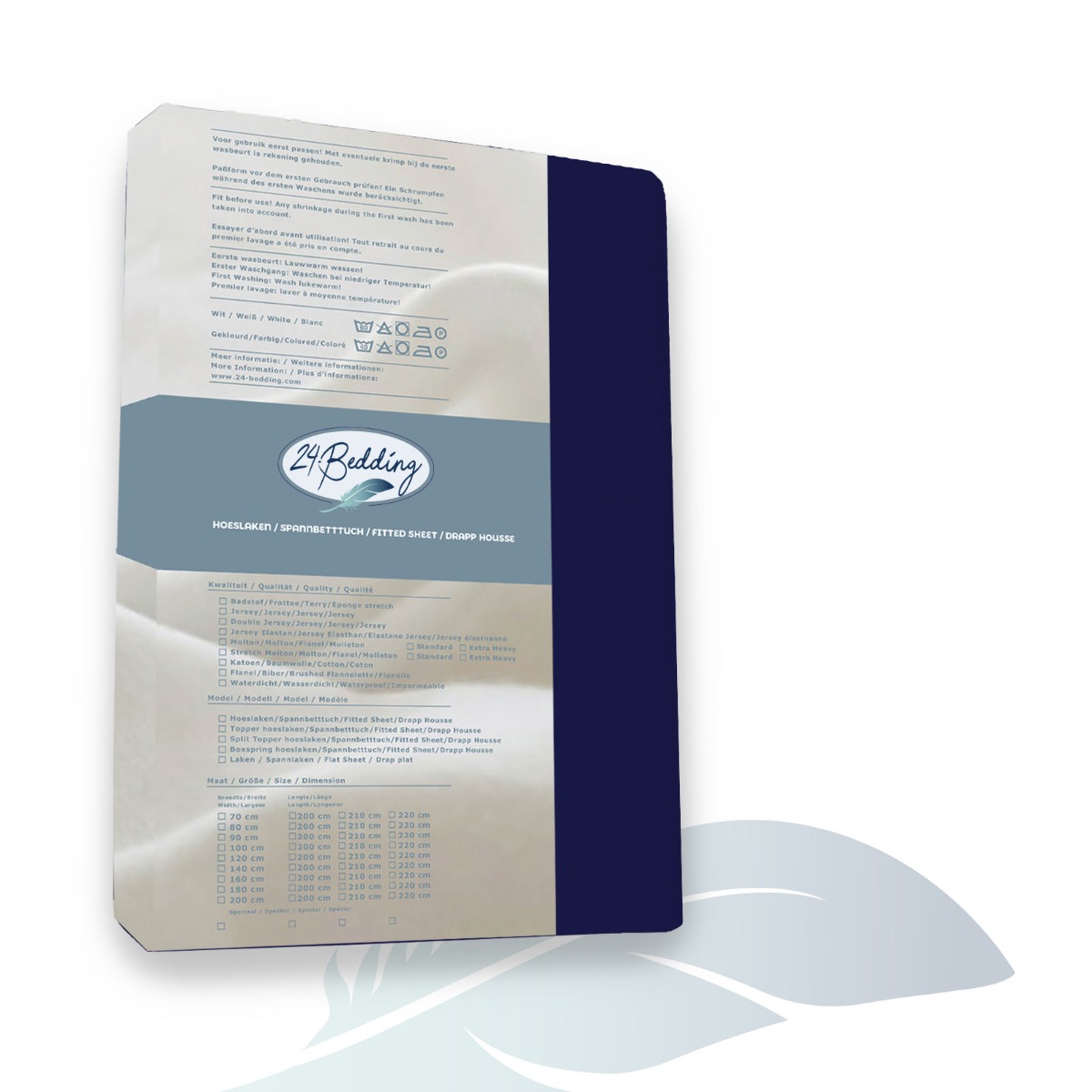 Paquete doble!! - Sábana bajera de algodón para topper 90 x 220 cm Azul Marino main product photo