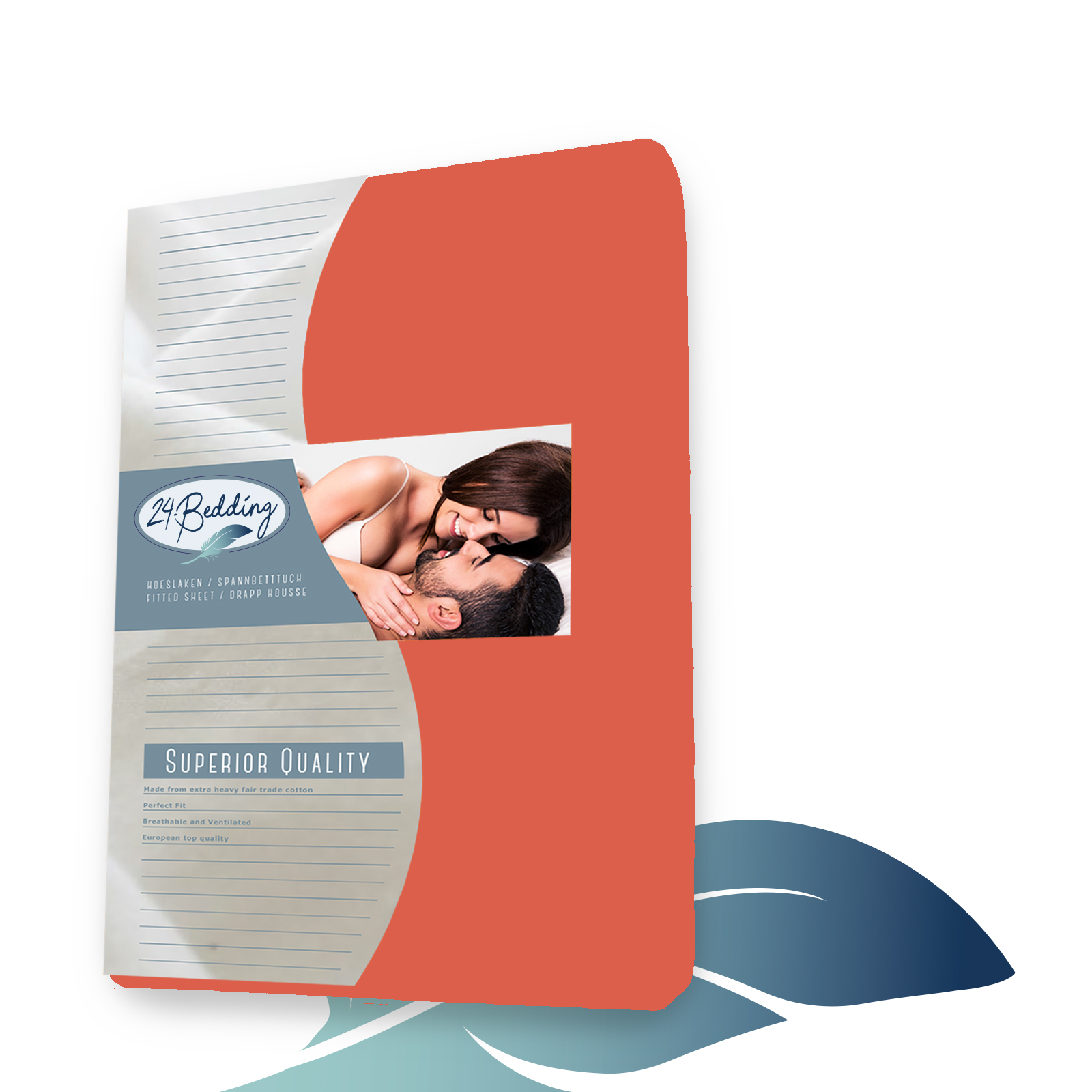 Double Jersey fitted sheet 140 x 200 cm Terra main product photo