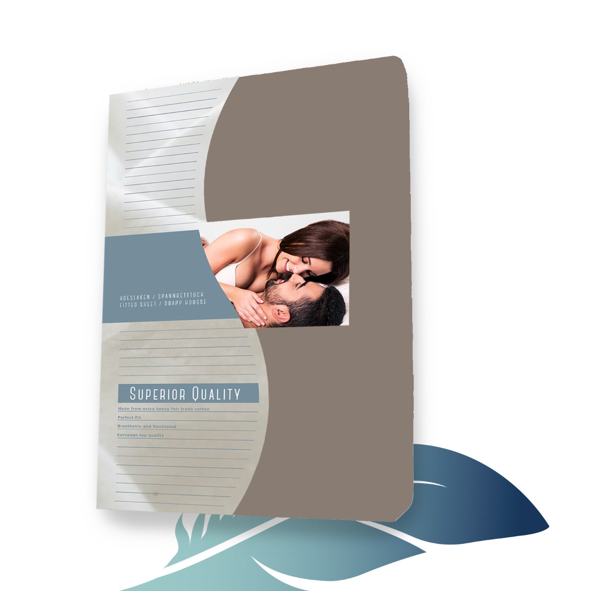 Lenzuolo con angoli in flanella per topper 200 x 200 cm Talpa main product photo