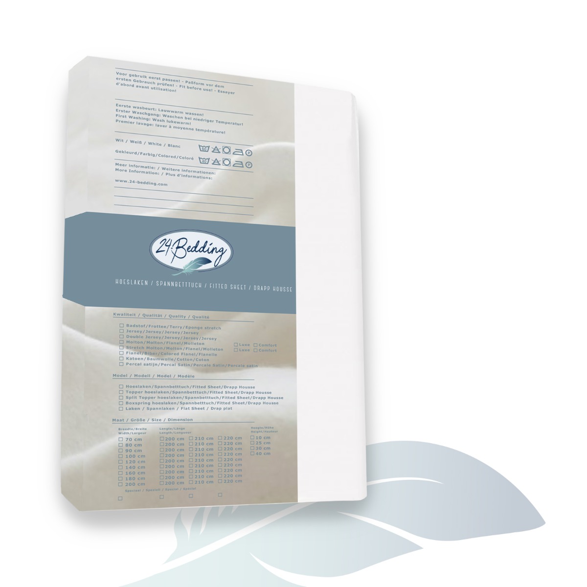 Drap-housse en Flanellele 90 x 210 cm Blanc main product photo