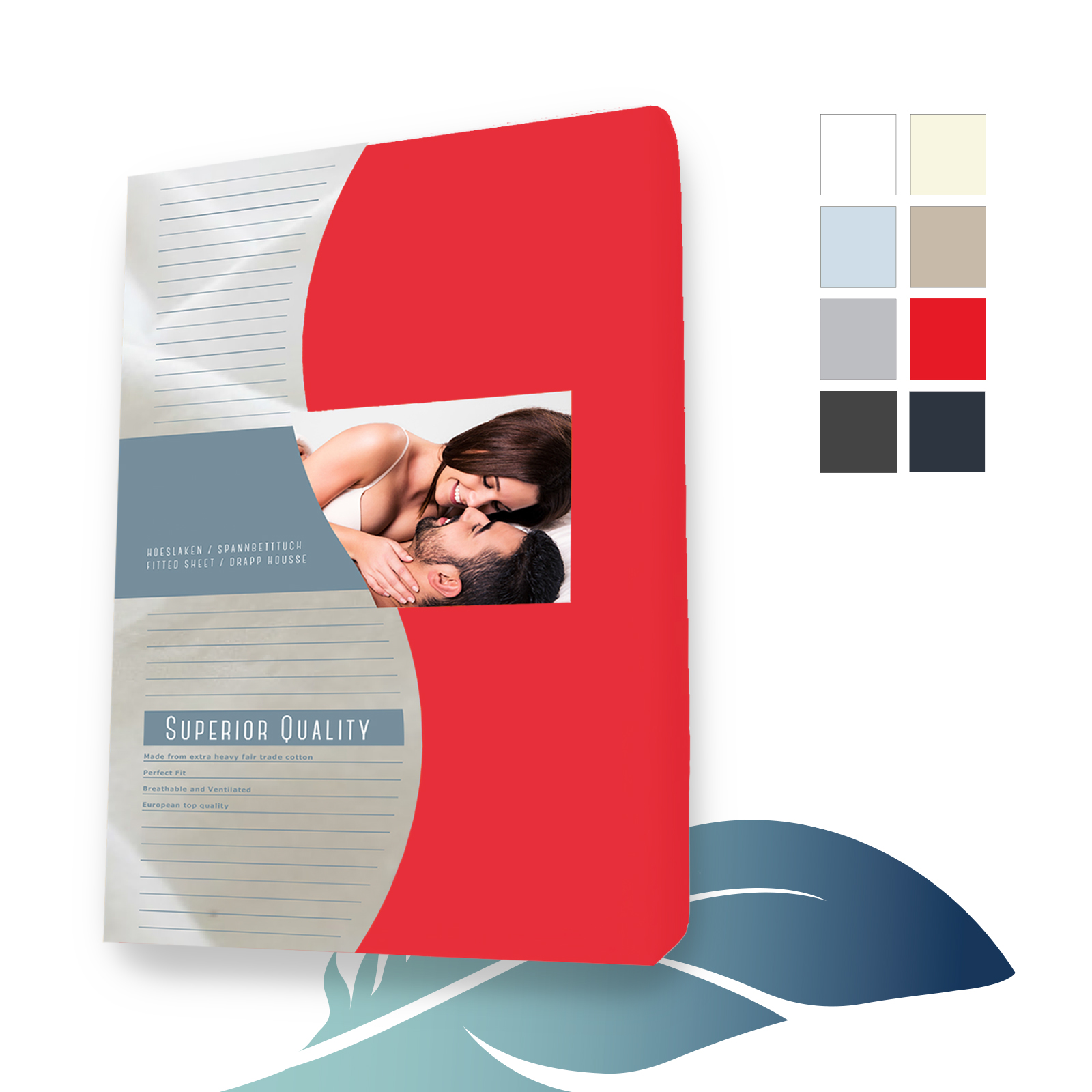 2-er pack!! Mako Jersey Elasthan topper Spannbettlaken - Spannbetttuch 70 x 220 cm Rot main product photo