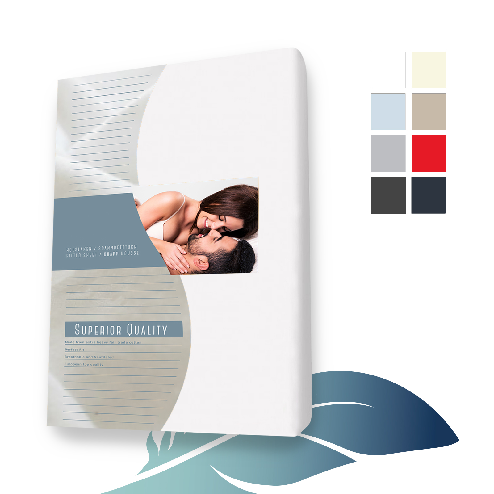 pacchetto doppio!! - Lenzuolo con angoli topper in Jersey Lycra Elastan 80 x 220 cm Bianco main product photo