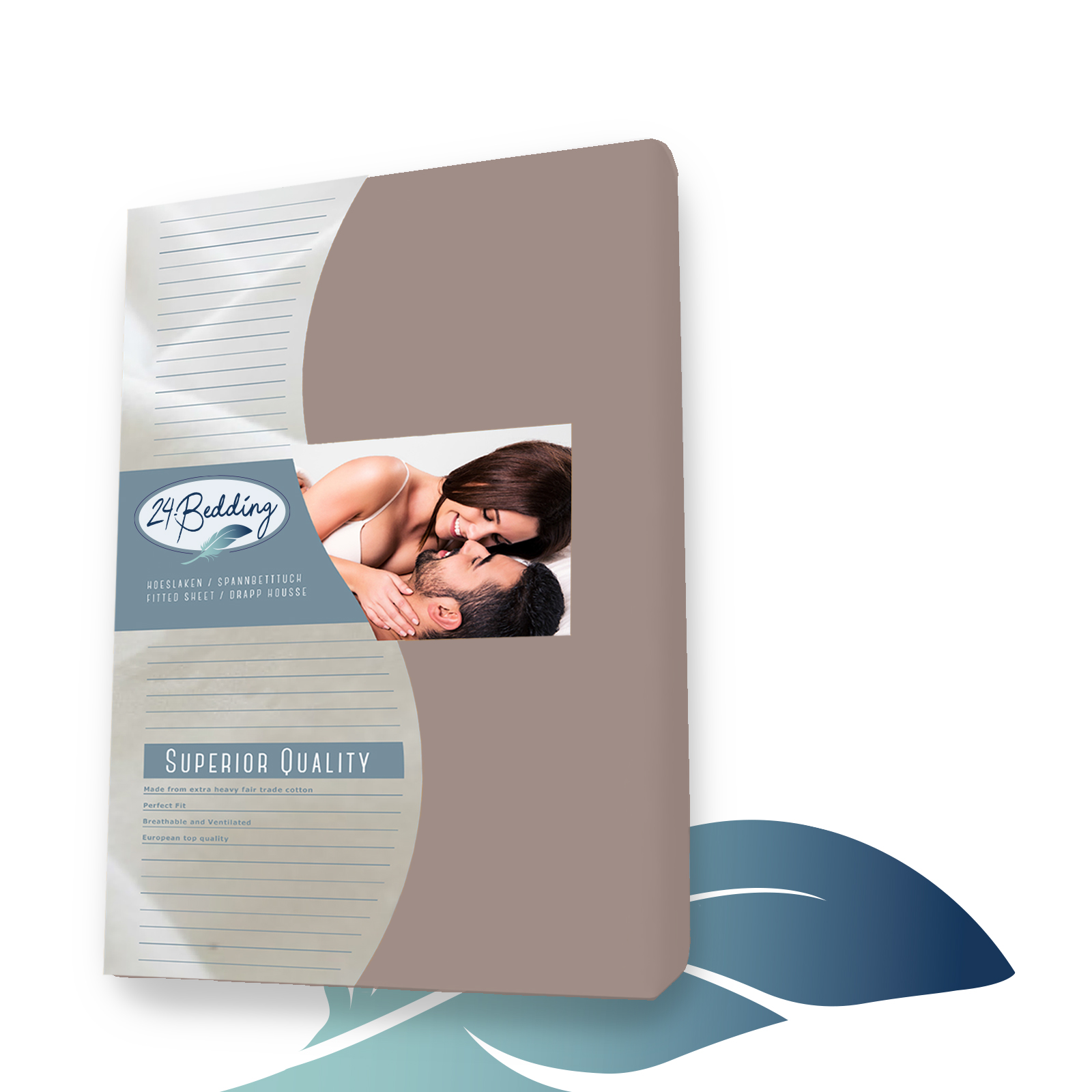 Lenzuolo con angoli in Cotone 80 x 200 cm Tortora main product photo