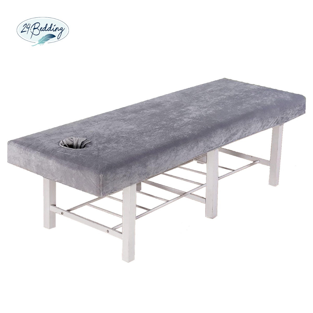 fitted sheet massage table with face cut terry 70 x 200-210 cm Grey main product photo