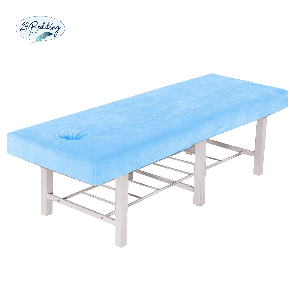 Drap de massage - Drap-housse en Éponge avec le visage coupé 70 x 200 - 210 cm Marine main product photo