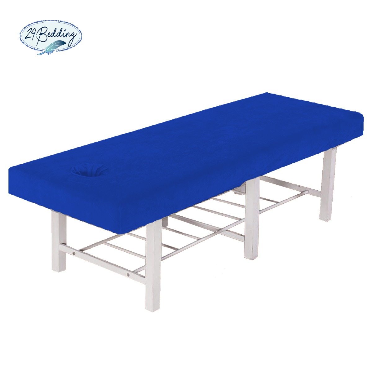 Frottee Massageliege bezug mit Nasenschlitz 70-80 x 200-210-cm Königsblau main product photo