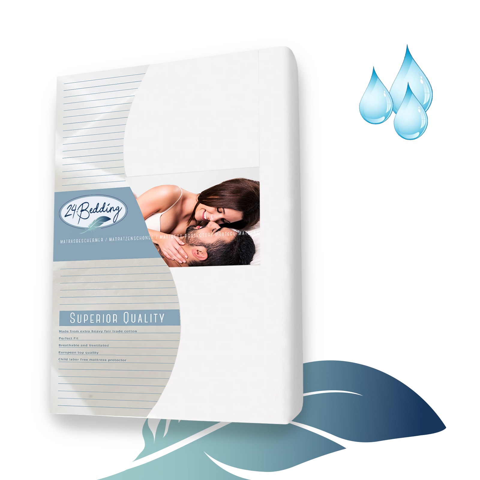 Splittopperauflage wasserdicht molton 160 x 200 cm main product photo