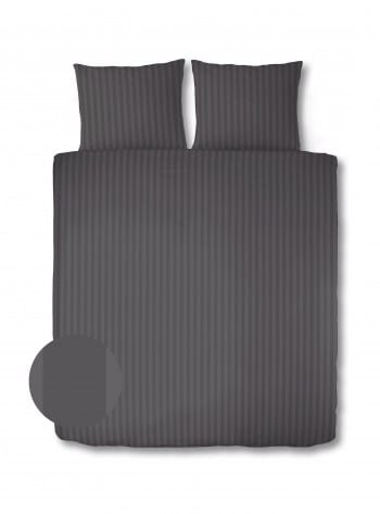 Duvet cover Satin Stripe Antracite 200 x 200/220 cm main product photo