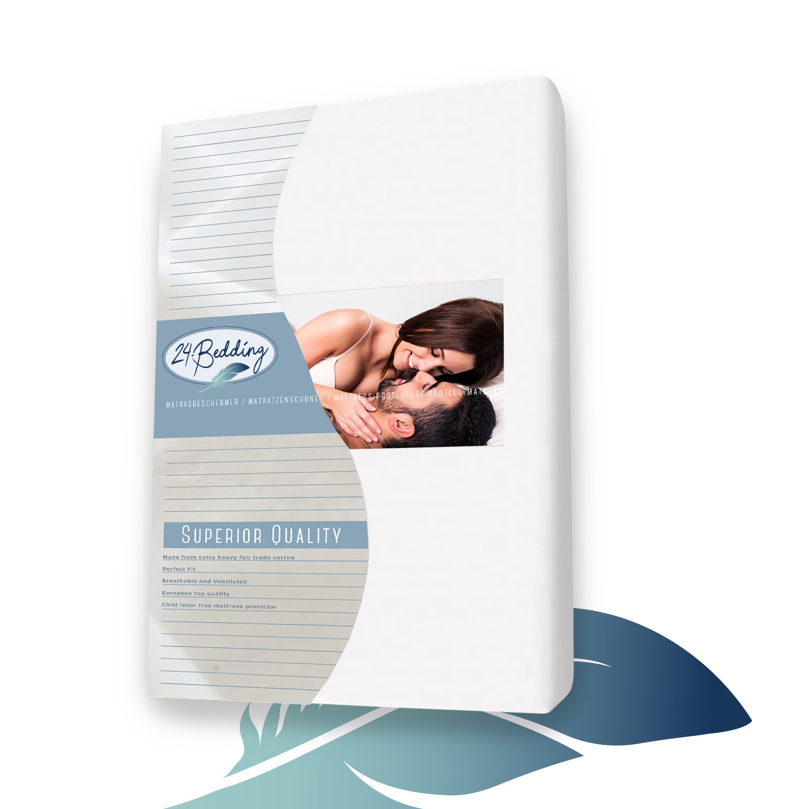 2 Pack!! - Brushed Cotton Stretch mattress protector - extra heavy 90 x 210 cm main product photo