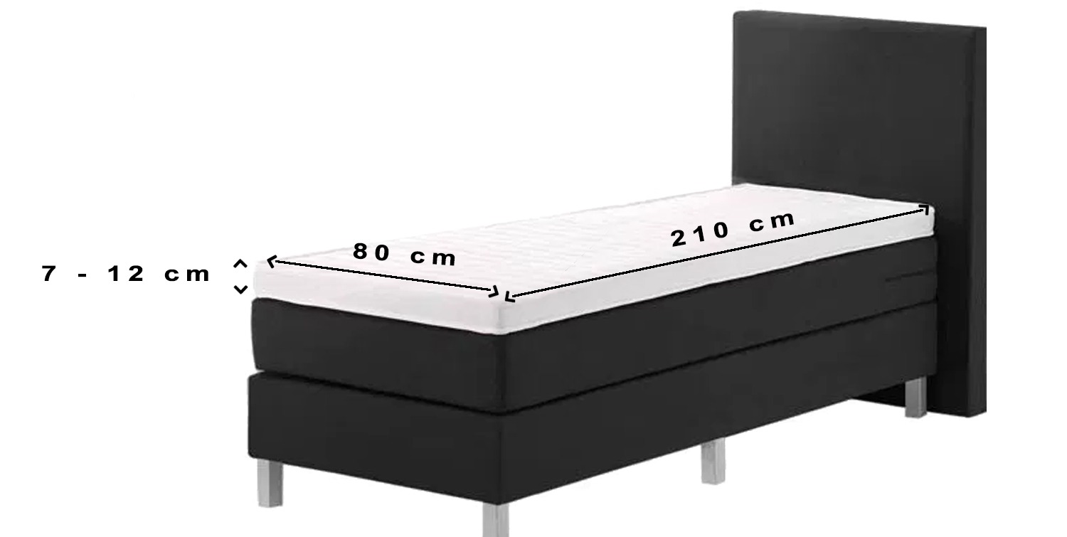 Duopak 2 stuks! - Jersey hoeslaken Elastaan passend voor topper matrassen van 80 x 210 cm Antraciet